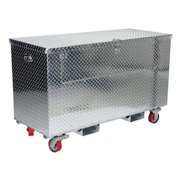 Vestil Portable Tool Box, Aluminum, 49" W x 26" D x 45" H, Added Fork Pockets, Fold Down Front & Casters APTS-3648-CF-FD - main